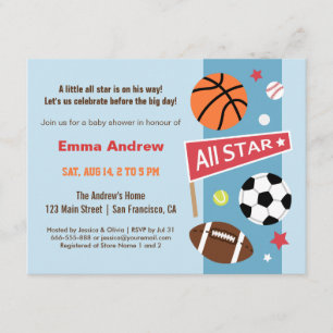 Cartes d'invitation colorées pour Baby Shower sur 
