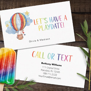 Cartes d'invitation colorées pour un rendez-vous e