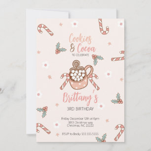 Cartes d'invitation Cookies et Cocoa Hiver
