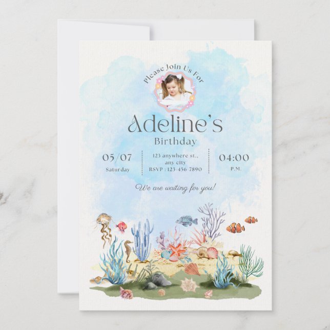 Cartes d'invitation d'anniversaire (Devant)