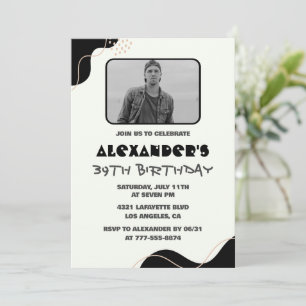 Cartes d'invitation d'anniversaire 39 ans Hommes S
