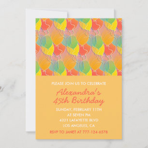 Cartes d'invitation d'anniversaire 45 ans modernes