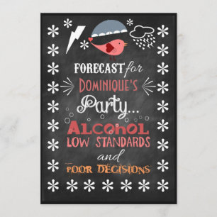 Cartes d'invitation d'anniversaire amusantes avec