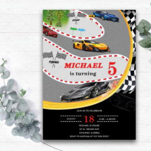 Cartes d'invitation d'anniversaire de 5 ans pour g