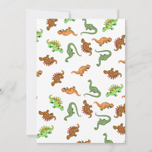 Cartes d'invitation d'anniversaire de dinosaures p
