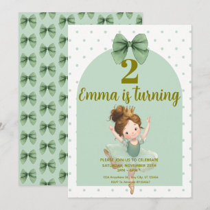 Cartes d'invitation d'anniversaire de la petite pr