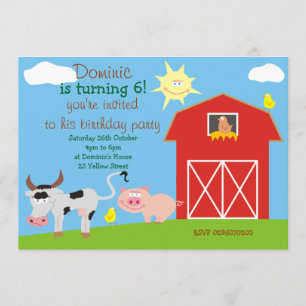 Cartes d'invitation d'anniversaire pour animaux de