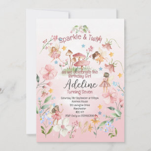 Cartes d'invitation d'anniversaire pour jardin de 
