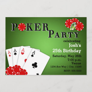 Cartes d'invitation d'anniversaire pour soirée POK