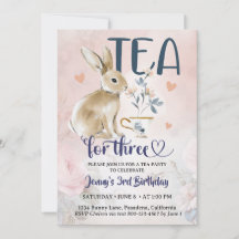 Cartes d'invitation d'anniversaire pour trois ans