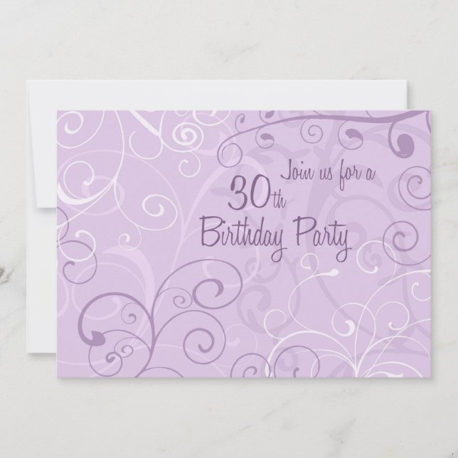 Cartes d'invitation de fête d'anniversaire de (Devant)