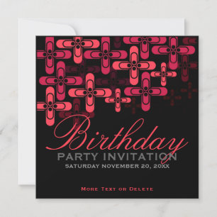 Cartes d'invitation de fête d'anniversaire moderne
