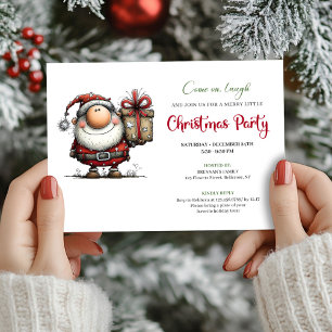 Cartes d'invitation de fête de Noël de Père Noël m