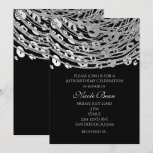 Cartes d'invitation de fête exotiques avec impress