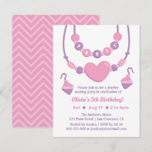 Cartes d'invitation de fête pour filles de fabrica