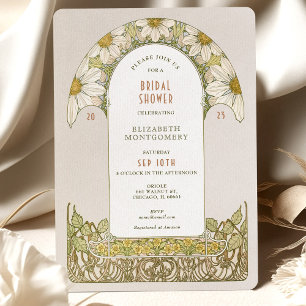 Cartes d'invitation de fiançailles aux marguerites