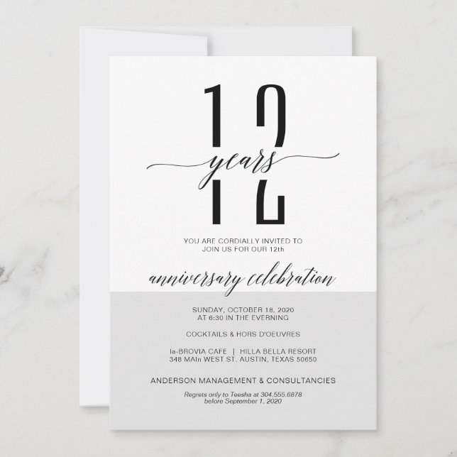 Cartes d'invitation de la Fête des Anniversaires d (Devant)