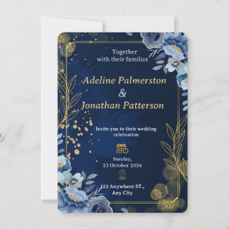 Cartes d'invitation de luxe pour mariage