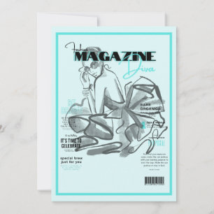 Cartes d'invitation de magazine de mode pour enter