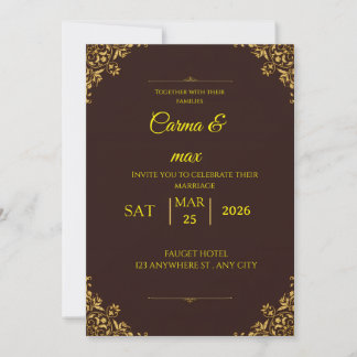 Cartes d'invitation de mariage
