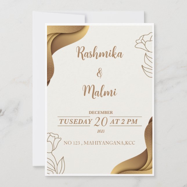 Cartes d'invitation de mariage (Devant)
