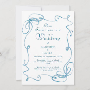Cartes d'invitation de mariage à l'aquarelle avec