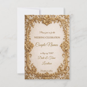 Cartes d'invitation de mariage au travail de défil