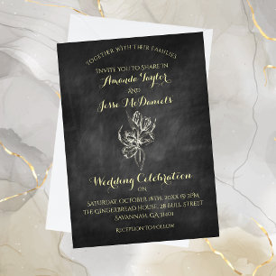 Cartes d'invitation de mariage au tulipe dessinées