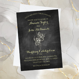 Cartes d'invitation de mariage au tulipe dessinées