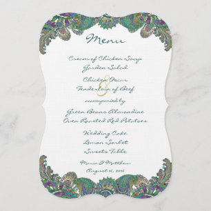 Cartes d'invitation de mariage aux couleurs du pao