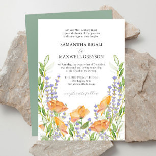 Cartes d'invitation de mariage aux fleurs à l'aqua