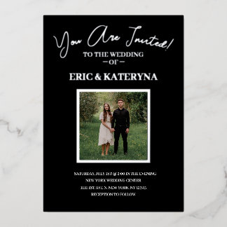 Cartes d'invitation de mariage avec photo | Accent