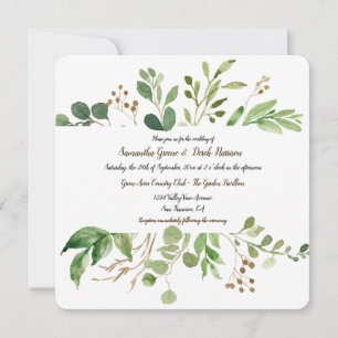 Cartes d'invitation de mariage Botanical Dream Squ