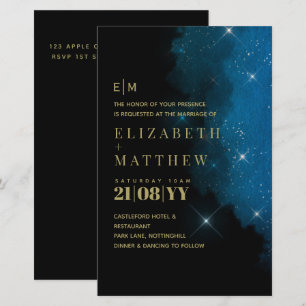Cartes d'invitation de mariage BUDGET Starry Night