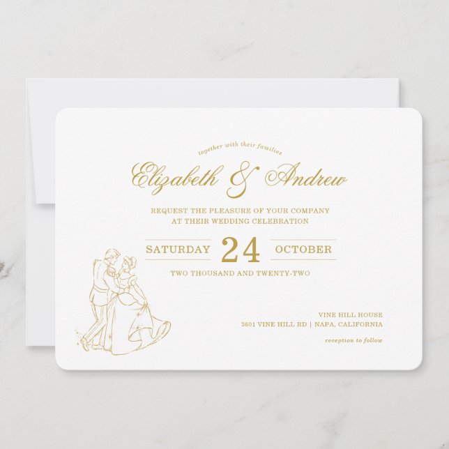 Cartes d'invitation de mariage de conte de fées Ci (Devant)
