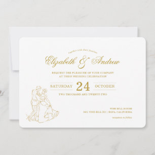 Cartes d'invitation de mariage de conte de fées Ci