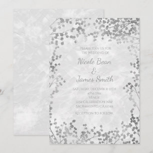 Cartes d'invitation de mariage élégantes aux baies