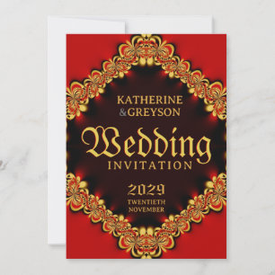 Cartes d'invitation de mariage Exotique Passion Ro