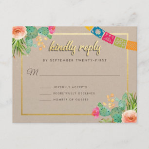 Cartes d'invitation de mariage Fiesta assorties