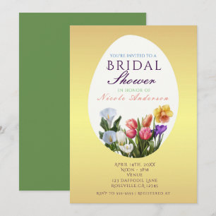 Cartes d'invitation de mariage floral de printemps