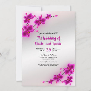Cartes d'invitation de mariage floral élégant Fleu
