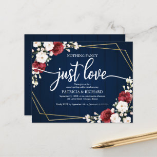 Cartes d'invitation de mariage florales géométriqu