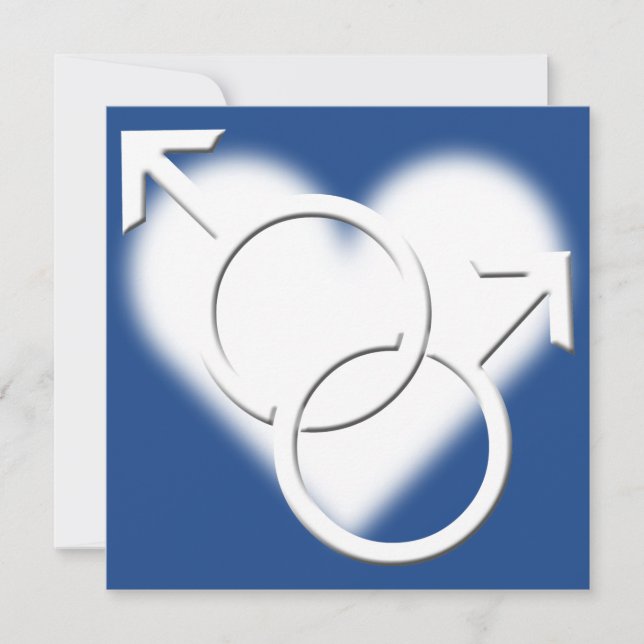 Cartes d'invitation de mariage Gay Pride pour l'am (Devant)