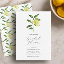 Cartes d'invitation de mariage lemon en impression