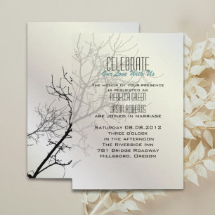 Cartes d'invitation de mariage Modern Love Birds T