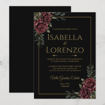 Cartes d'invitation de mariage Moody Luxury Suite