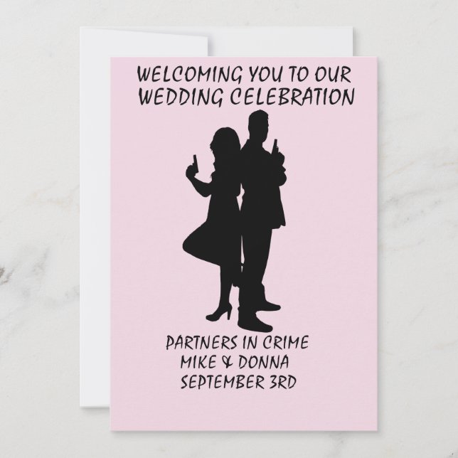 CARTES D'INVITATION DE MARIAGE PARTENAIRES DE CRIM (Devant)