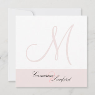 Cartes d'invitation de mariage personnalisées Mono
