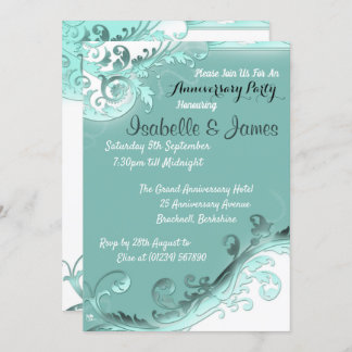 Cartes d'invitation de mariage pour anniversaire d
