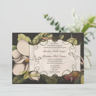 Cartes d'invitation de mariage romantique au magno
